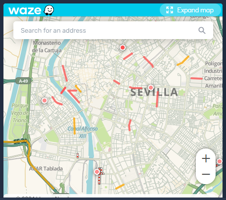 mapa waze