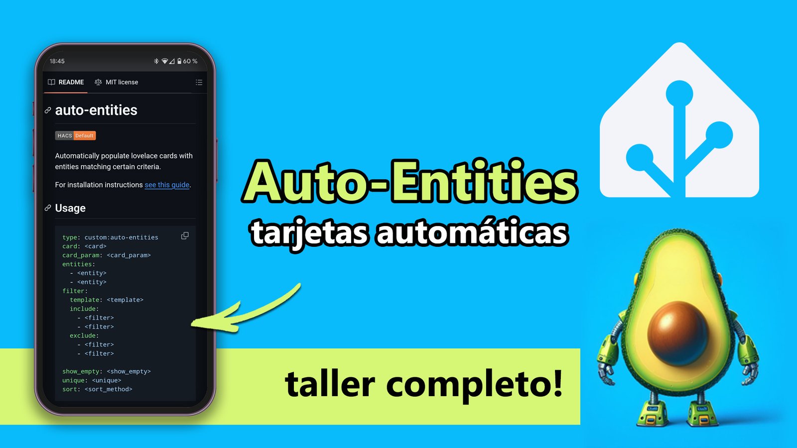 Tarjetas automáticas con Auto-Entities
